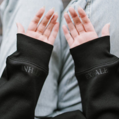 Inhale|Exhale | Ladies Cropped Hoodie