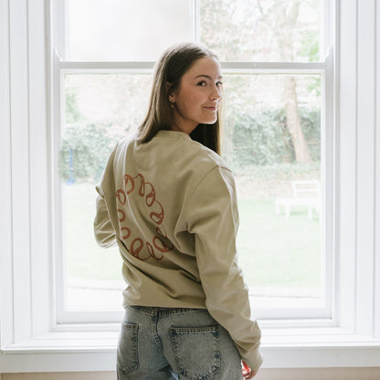 Every Little Thread Sweatshirt in Sand Colour